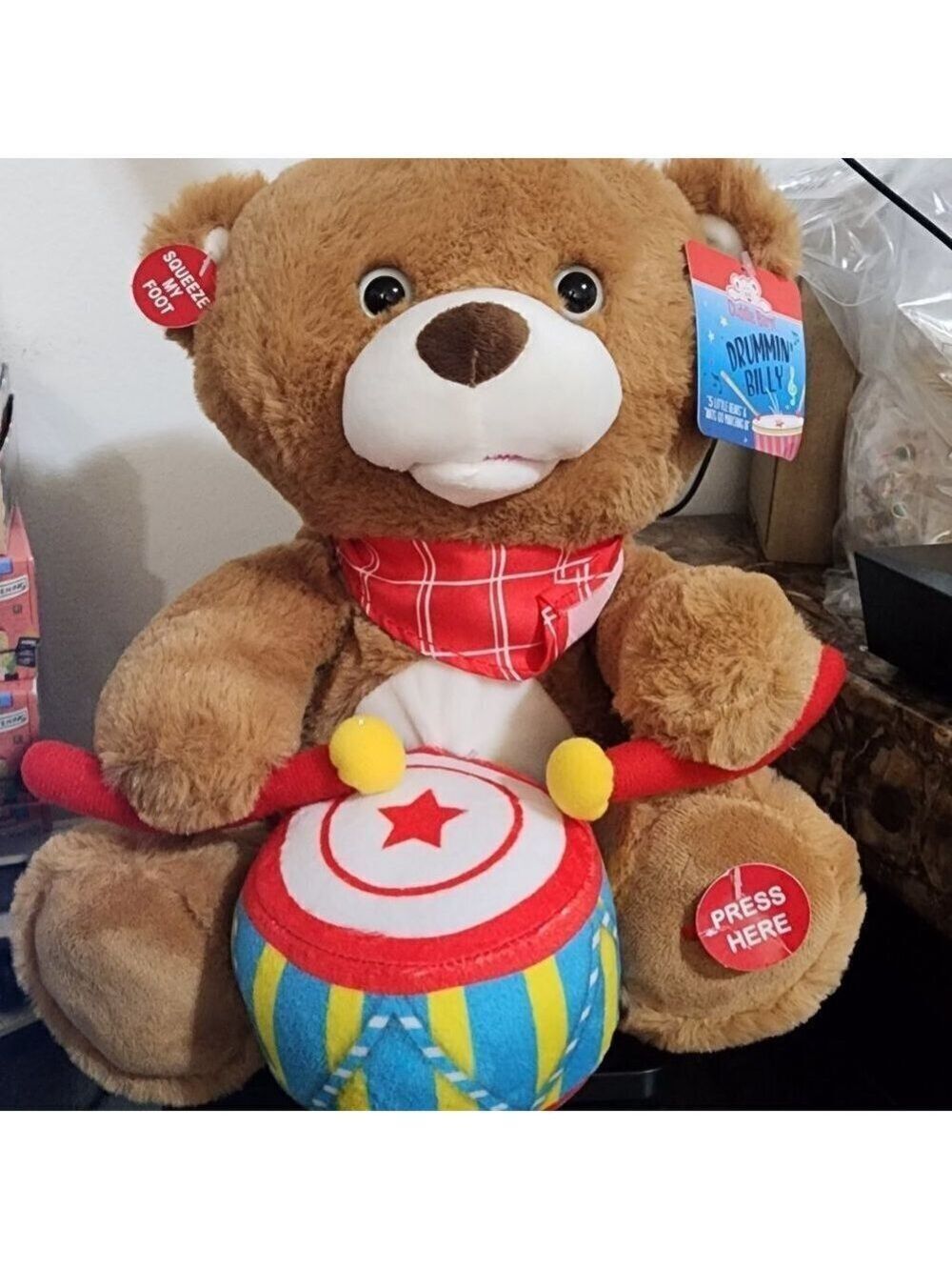 Brand New Drummin Billy Bear